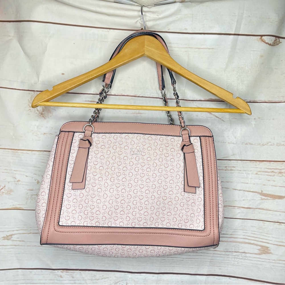 Guess • Shoulder Bag • Pink • Chain Strap